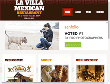 Tablet Screenshot of lavillamexicanfood.com